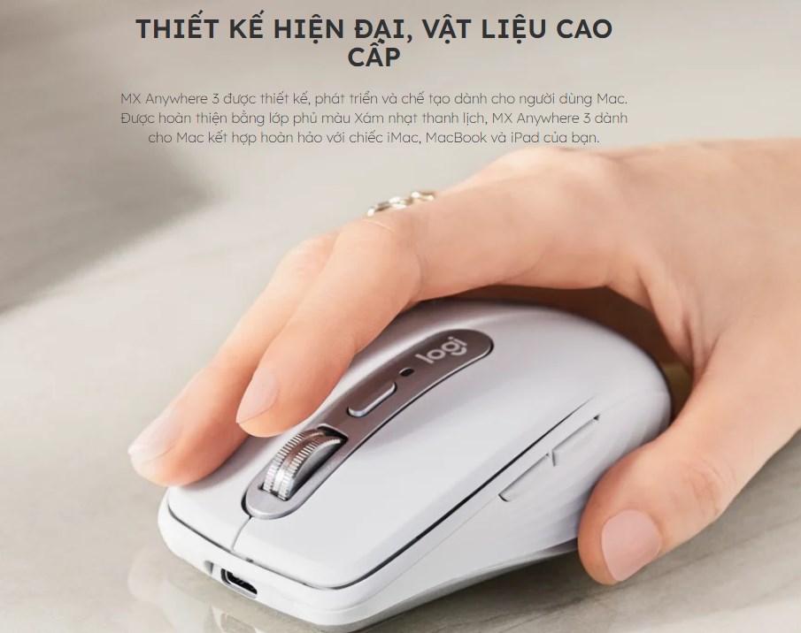 Chuột Logitech không dây MX Anywhere 3 for Mac - HÀNG CHÍNH HÃNG