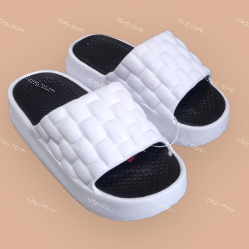 Dép bánh mì gân tăm BÈO NHÚN cao 5cm EVA siêu nhẹ nữ quai ngang chống trơn thời trang iDÉP DL308