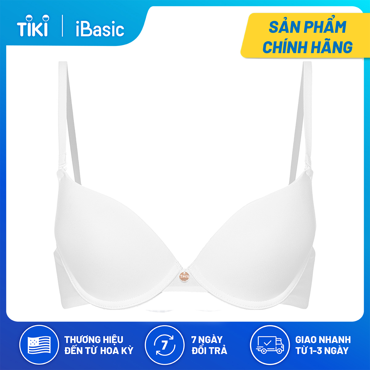 Áo ngực có gọng mút mỏng trơn iBasic BRAW020-1