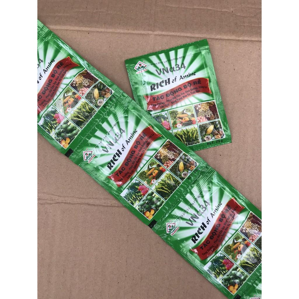 Combo 5 gói Phân Bón Lá RICH of Amine 25gam- Phục Hồi Cây Suy Dinh Dưỡng, Vàng Lá, Giảm Rụng Hoa Quả