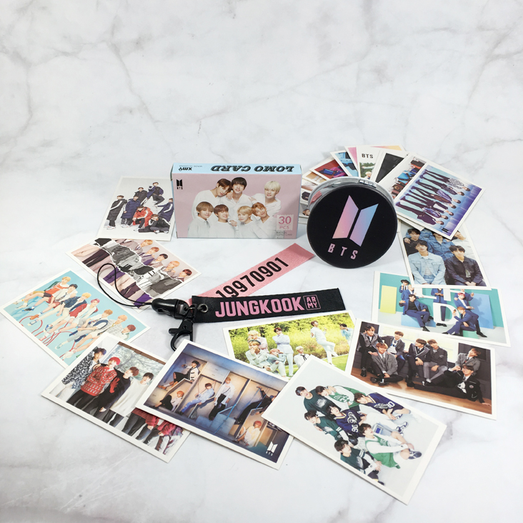 Combo Móc khóa - Lomo card - Gương Jung kook