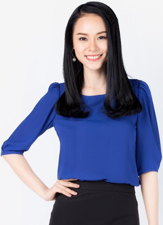 Áo Sạn Nữ Cổ Tròn Tay Lỡ - Xanh Coban