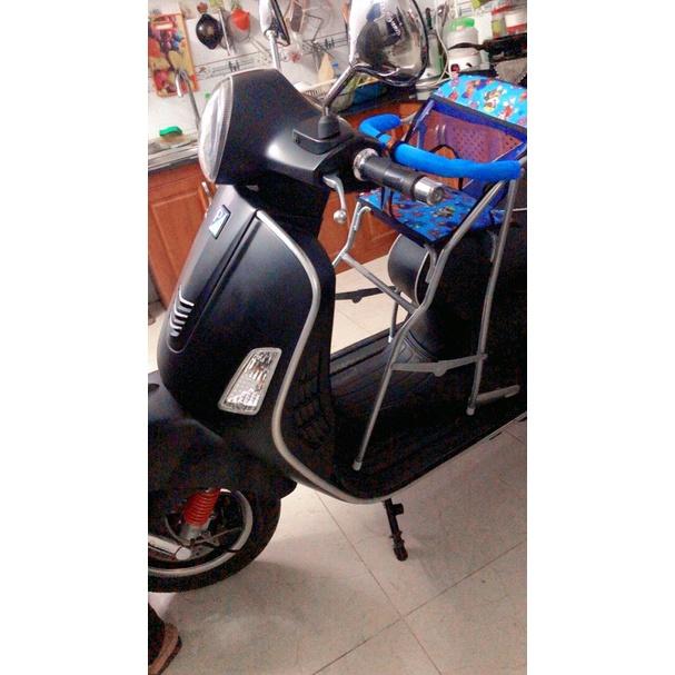 ( freeship ) Ghế ngồi xe vespa cho bé  , GHẾ GA XẾP SẮT SƠN TĨNH ĐIỆN