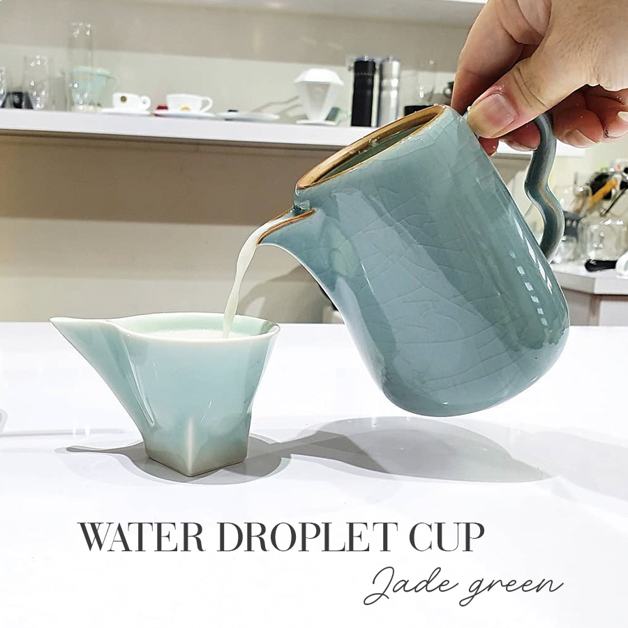 Bộ ly cafe bằng sứ cao cấp Artisan Water Droplet Cup Jade Green ( bộ 6 chiếc ) - Chính hãng Brewista