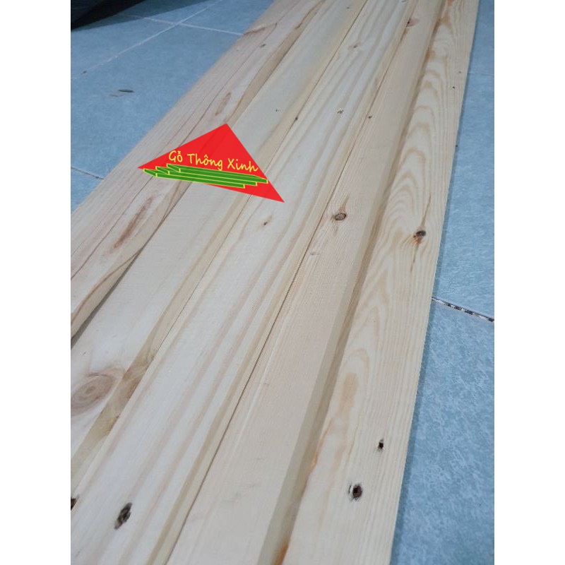 Bó 5 thanh gỗ thông pallet 1m2 rộng 9.5cm dày 1.5cm đã bào láng đẹp 4 mặt đều cạnh phù hợp trang trí, đóng vật dụng, DIY