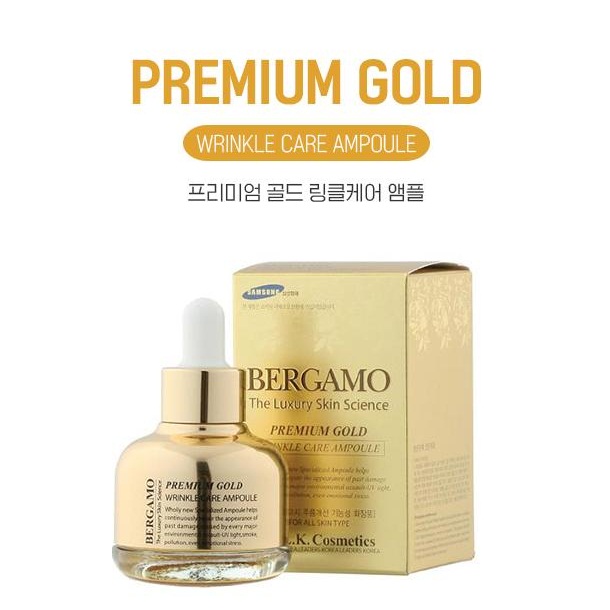 Tinh Chất Chống Lão Hóa Căng Mịn Da Bergamo Premium Gold Wrinkle Care Ampoule 30ml