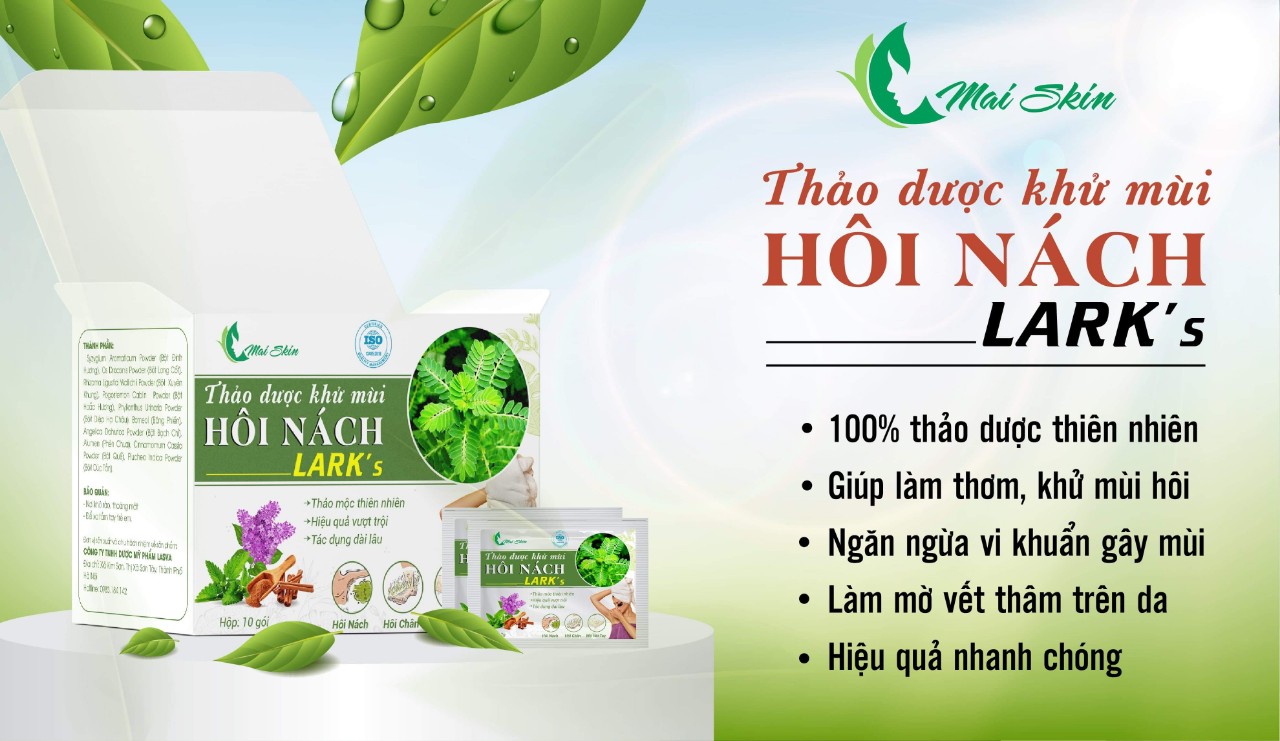 Bột Thảo dược khử mùi hôi nách, hôi chân,mồ hôi tay chân LARK'S
