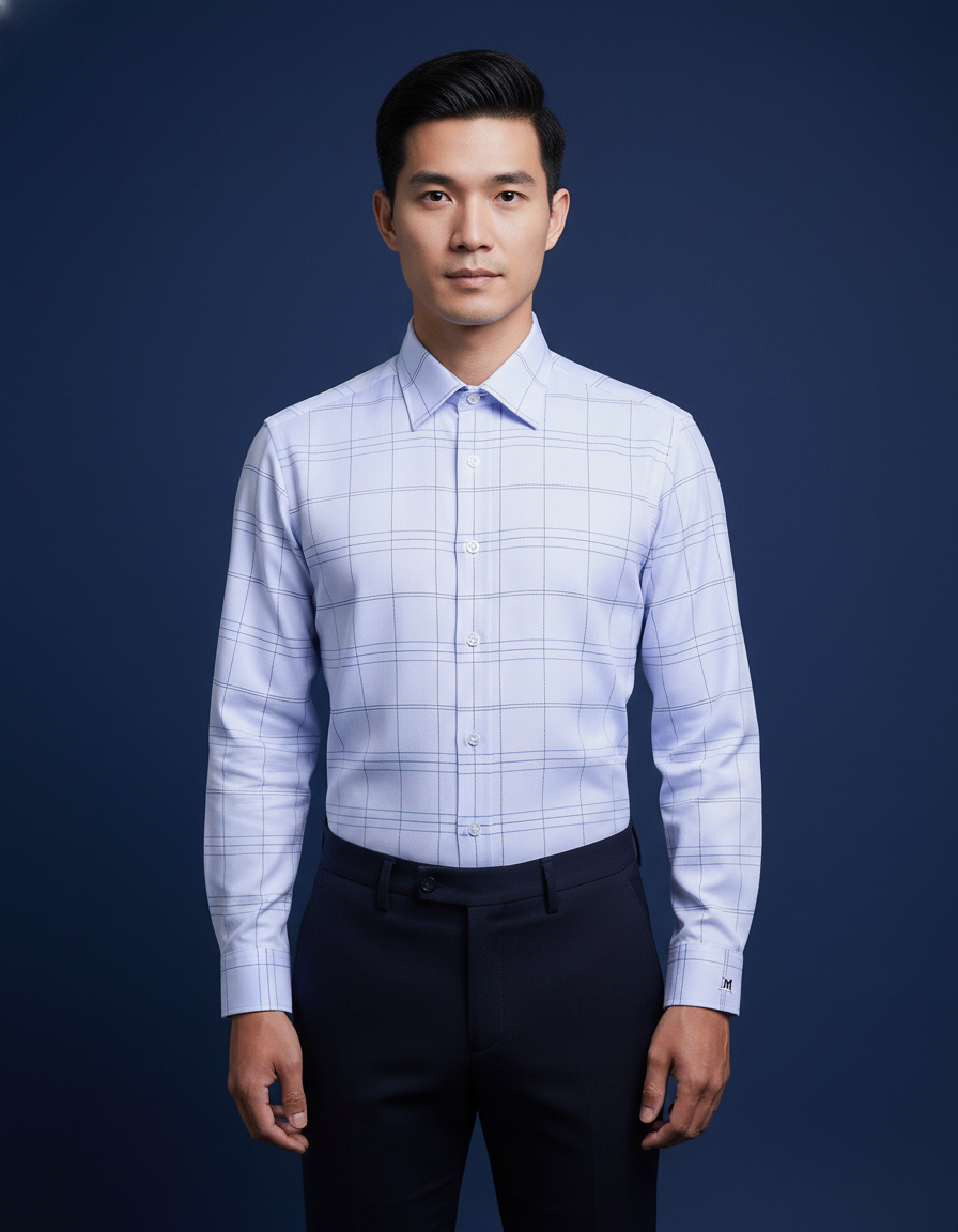 Áo sơ mi nam Khatoco tay dài (M-2XL)