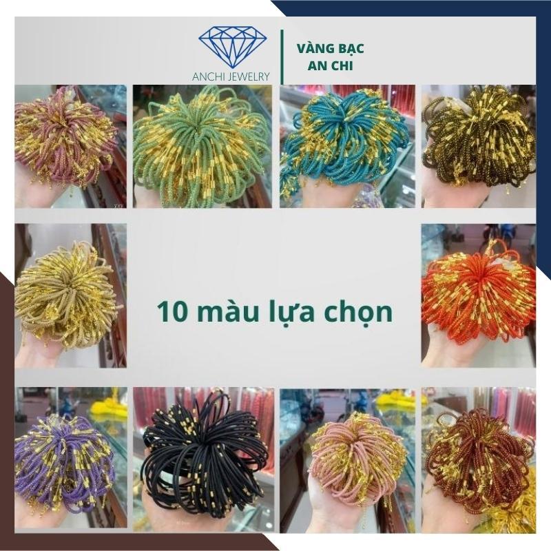 Vòng tay charm hoa sen màu xanh ngọc Anchi jewelry