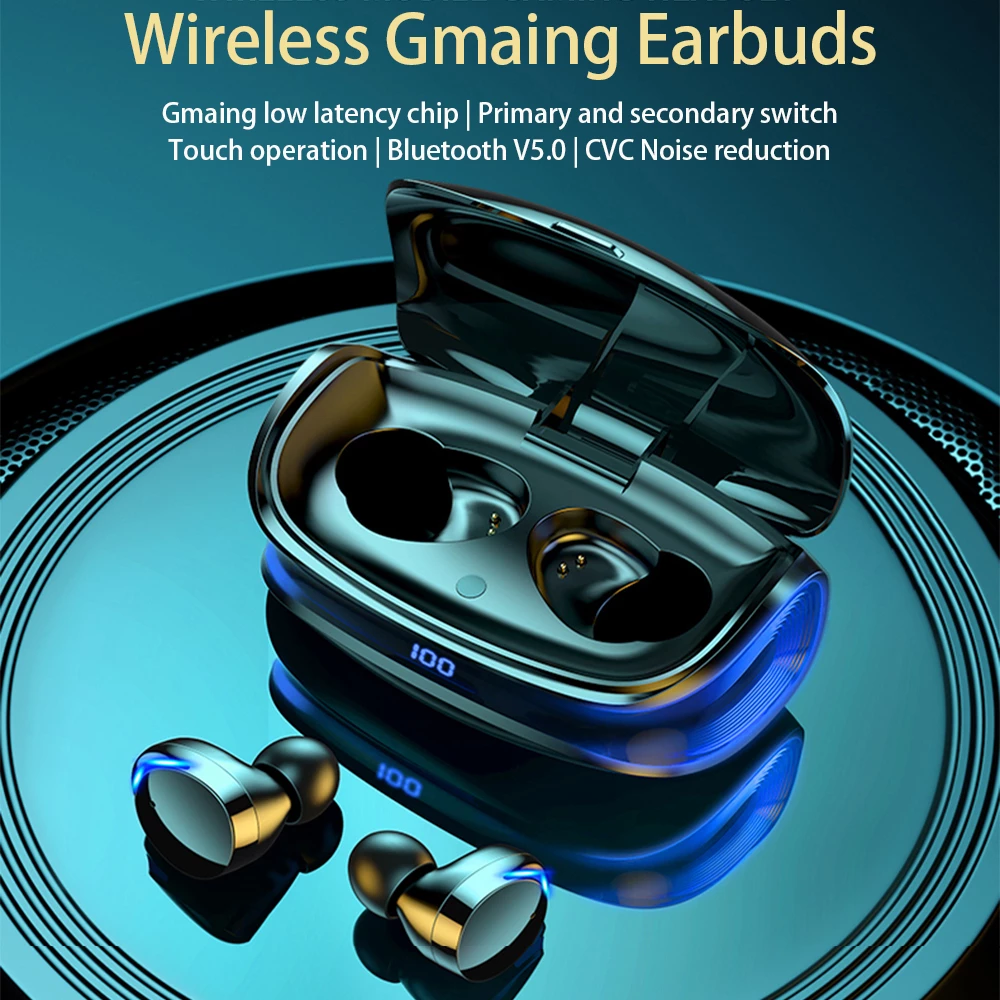 TWS Tai Nghe Không Dây Bluetooth Tai Nghe 5.0 HD Âm Thanh Stereo Thể Thao Chống Thấm Nước Tai Nghe Nhét Tai Tai Nghe Có Micro Loại-C Sạc