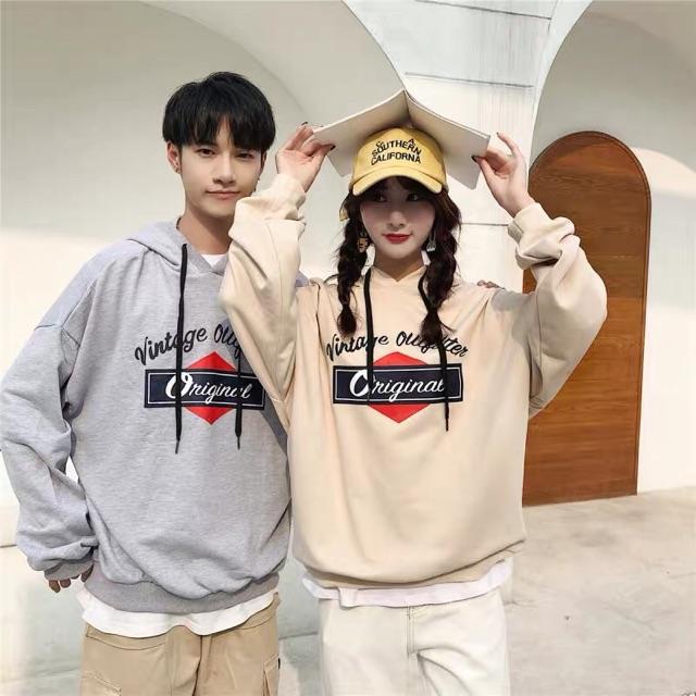 Áo hoodie nỉ form rộng unisex Original nam nữ ulzzang Wind