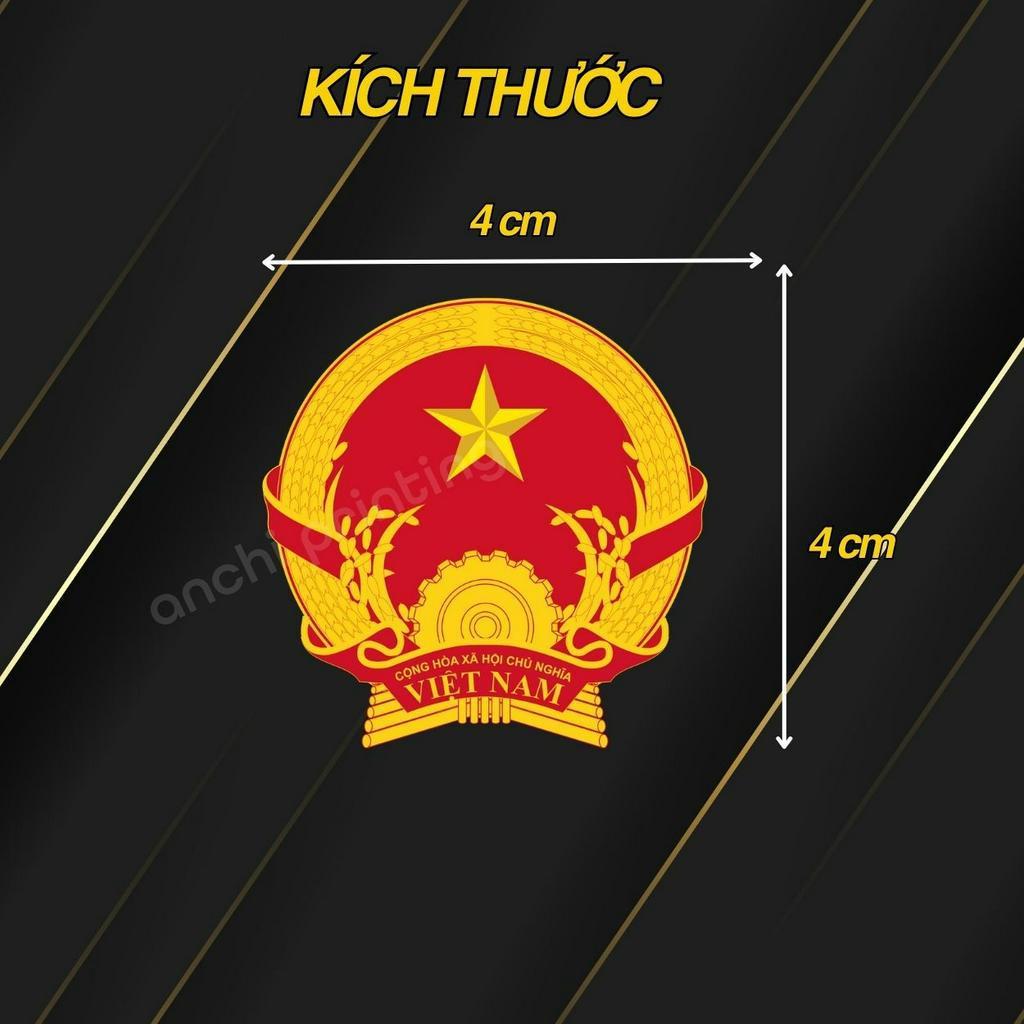 Sticker Quốc Huy, Tem Logo Quốc Huy Dán Laptop, Điện Thoại, Xe Máy, Xe Điện, Bình Nước,...ANCHI PRINTING