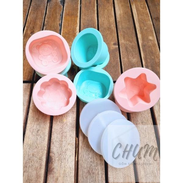 khuôn hấp trứng, khuôn làm pudding SILICON cao cấp