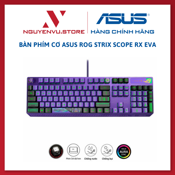 Bàn phím cơ Asus ROG Strix Scope RX EVA Edition - Hàng Chính Hãng