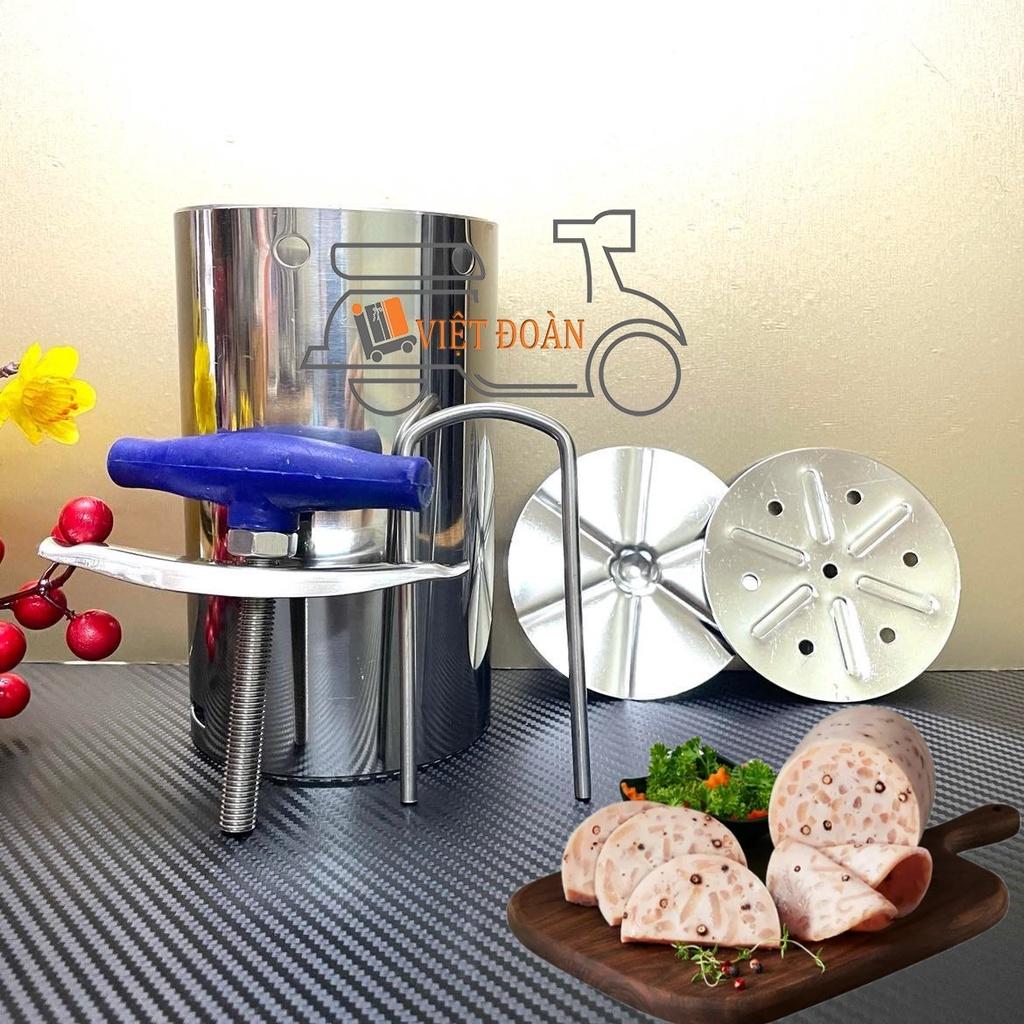 (K.LOẠI 1 + CÔNG THỨC) Khuôn Làm Giò Thủ, Chả Lụa, Giò xào, Chả Lạnh- INOX , loại 1KG, 500G