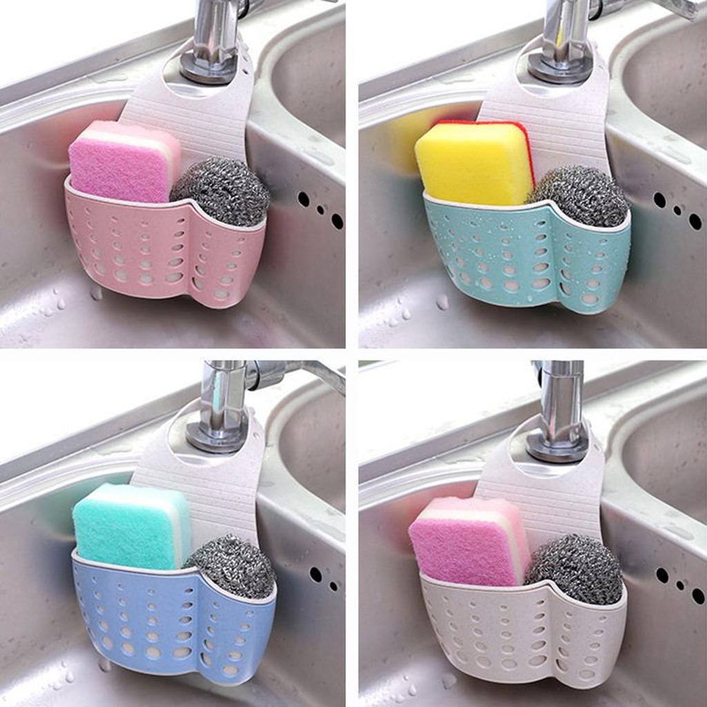 Kitchen Hanging Drain Bag Basket Bath Storage Gadget Tools Sink Holder green
