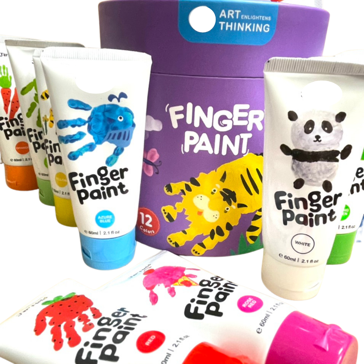 Màu vẽ bằng tay Finger Paint có 2 loại 6 tuýp và 12 tuýp cho bé lựa chọn