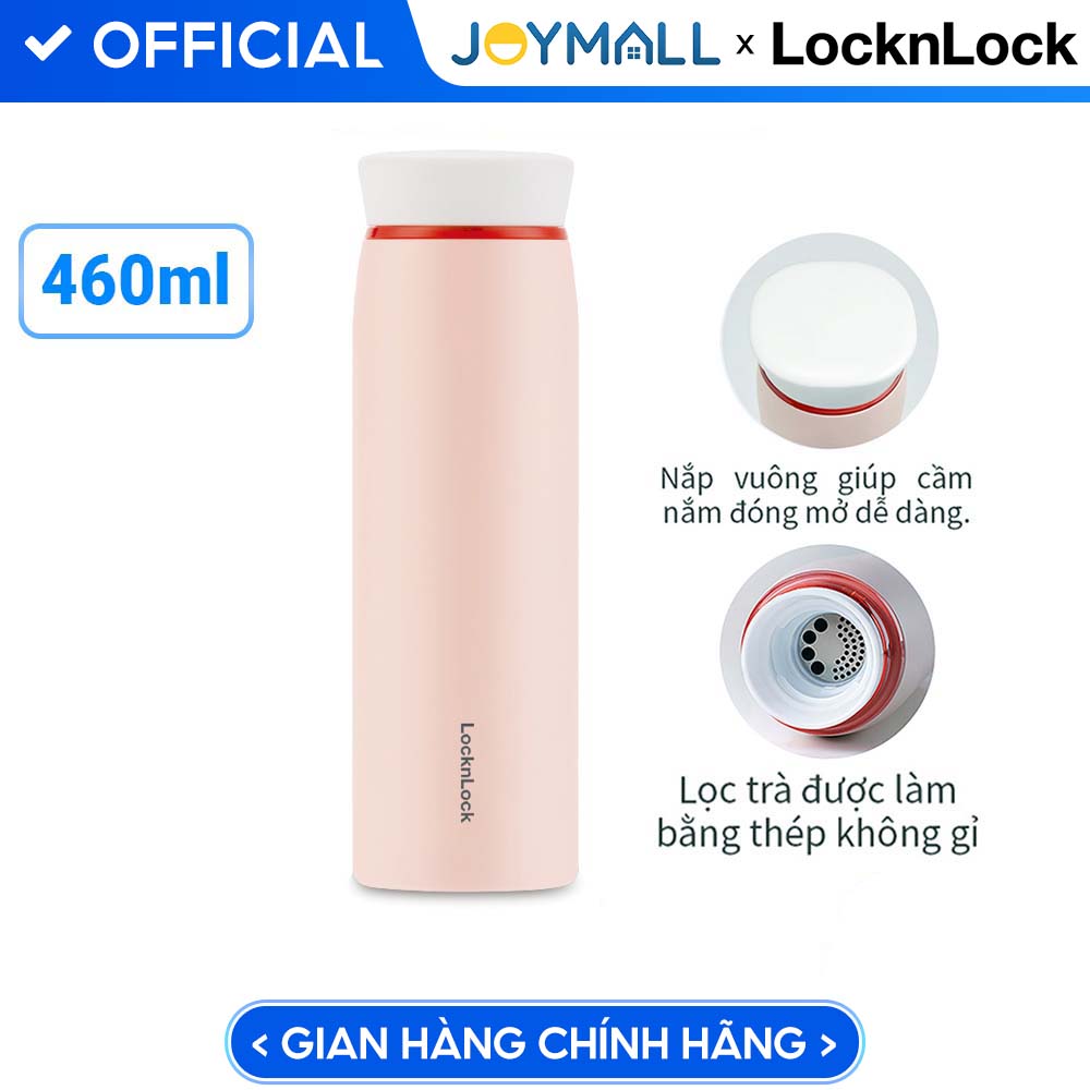 Bình Giữ Nhiệt Locknlock Feather Light Ring Lhc4244Pik 460Ml - Màu Hồng