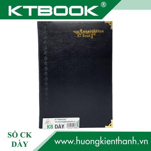 Sổ ghi chép Bìa Da Đen KTBOOK Cao Cấp KT 8 Dày dòng kẻ ngang khổ 16 x 24 cm - 200 trang