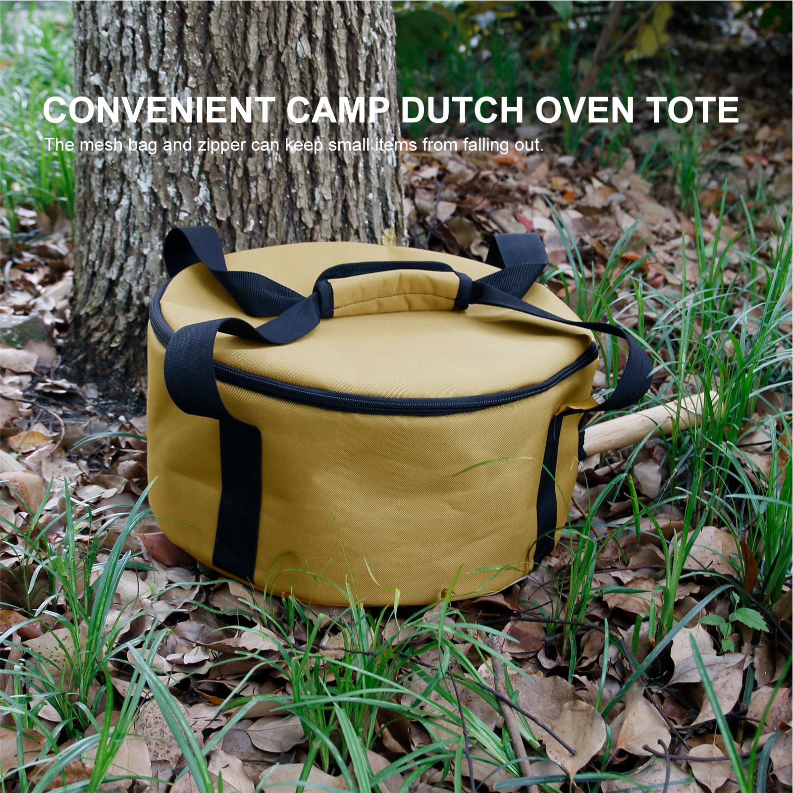 Lò nướng Tote 14 x 7 inch Hà Lan với túi zip để đi cắm trại