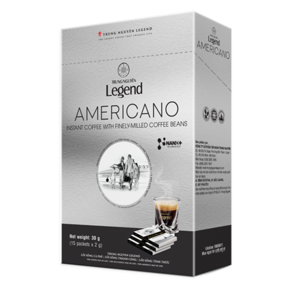 Trung Nguyên Legend Americano hộp 15 gói x 2g