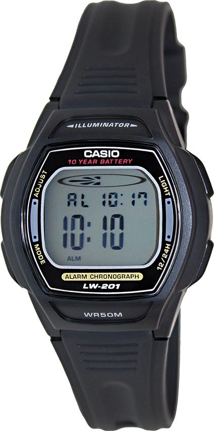 Đồng Hồ Nữ Dây Nhựa Casio LW-201-1AVDF (34mm) - Đen