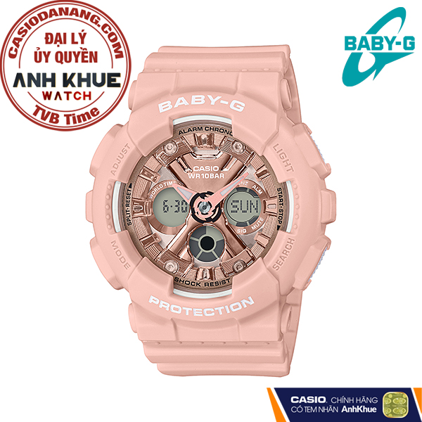 Đồng hồ nữ dây nhựa Casio Baby-G chính hãng BA-130-4ADR (43mm)