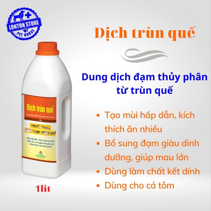 Vemedim Dịch trùn quế thủy sản, tạo mùi hấp dẫn kích thích cá và tôm thèm ăn mau lớn, chai 1lit