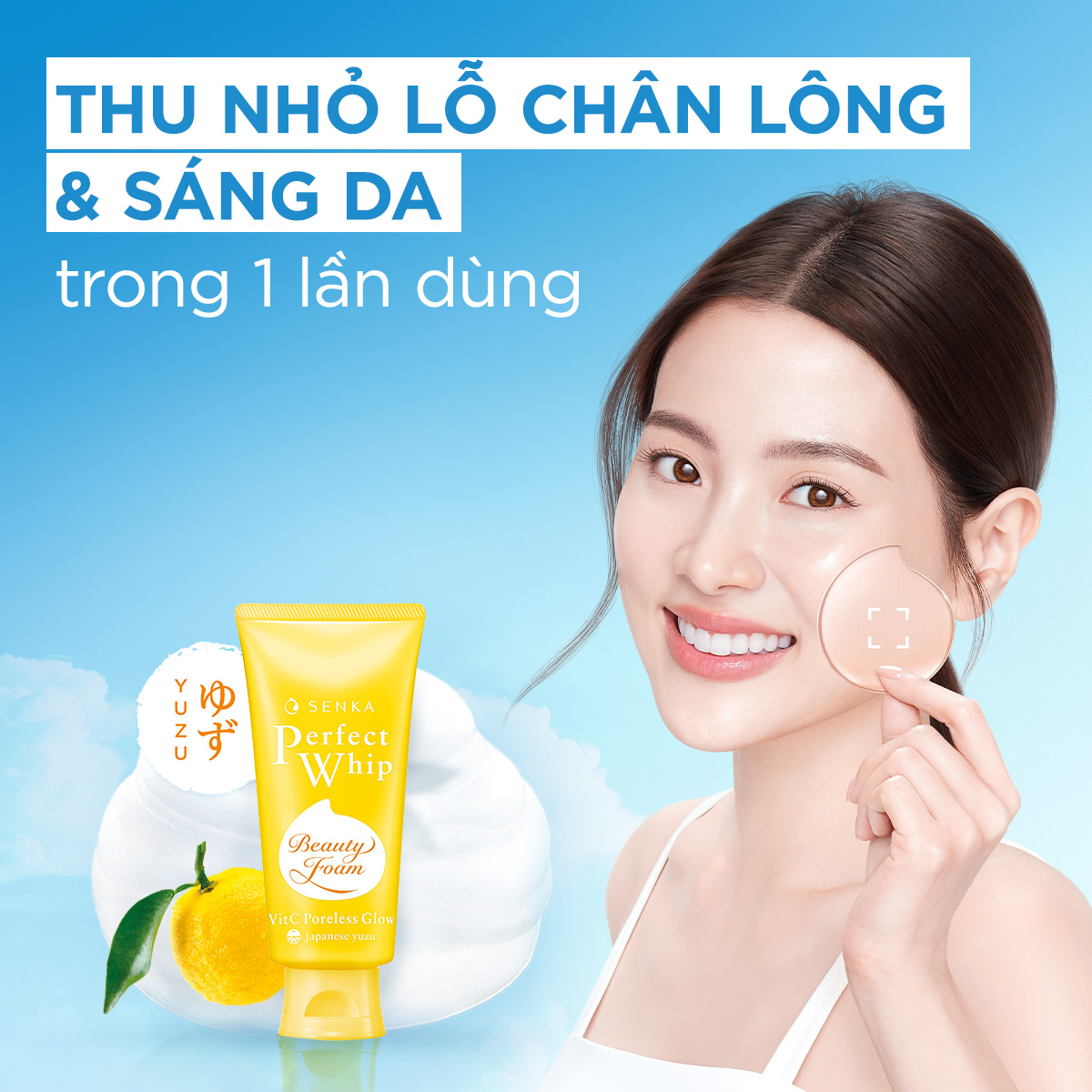Sữa Rửa Mặt Vit C Dưỡng Sáng Mờ Thâm Senka