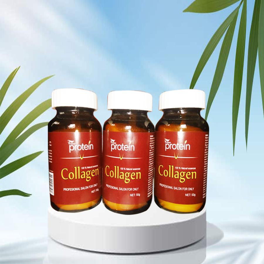 Bột Collagen Tươi Galanzer Protein Giúp Tóc Mềm Mượt Chắc Khỏe Cho Cả Nhuộm Ép Phục Hồi Tóc 50g + Gội xả gói Karseell 15ml