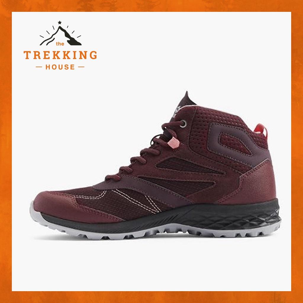 Giày leo núi trekking chống thấm nước Jack Wolfskin nữ, Giày phượt dã ngoại cổ lửng