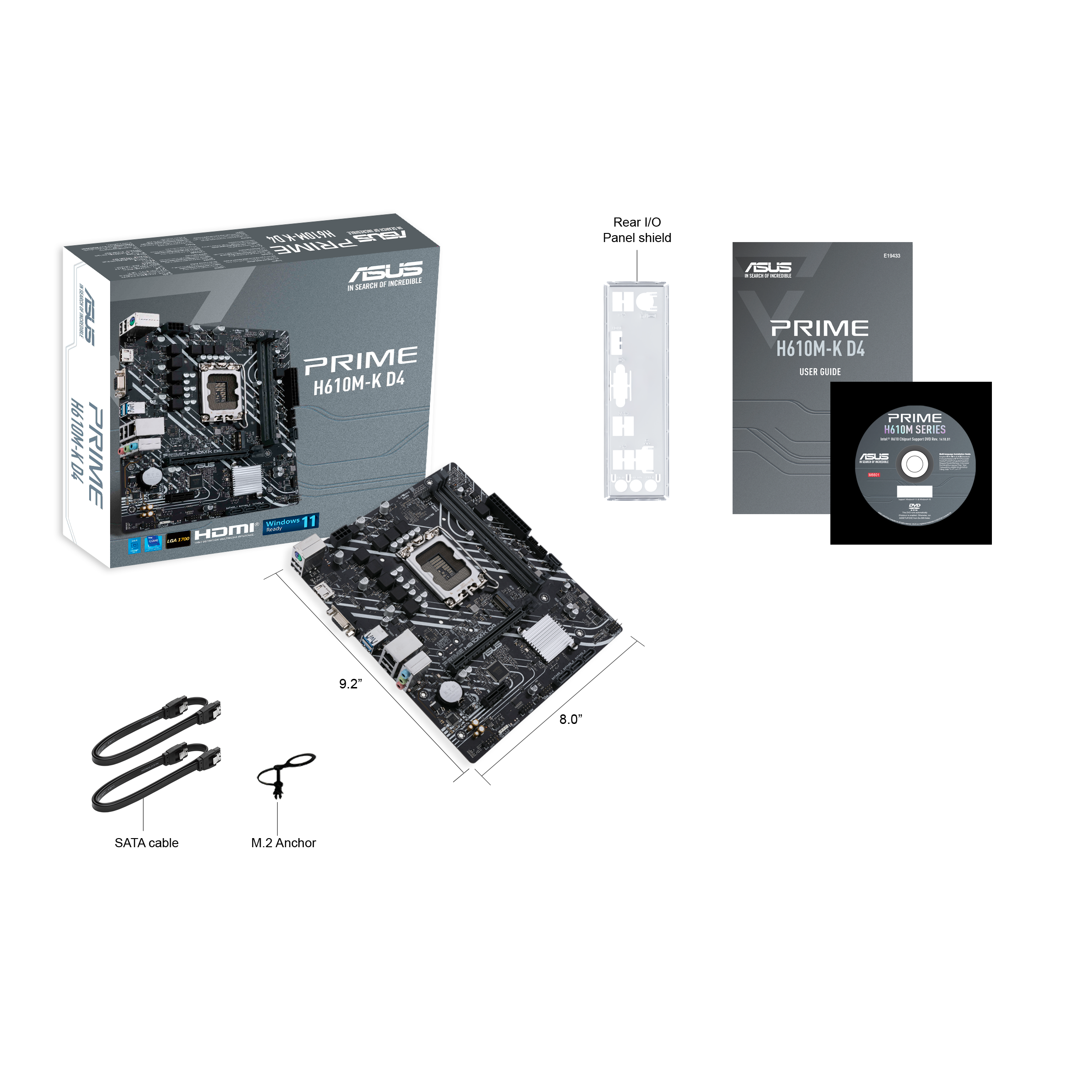 Mainboard Asus H610M K D4 (Socket 1700, HDMI+VGA DDR4 M2) - Hàng chính hãng Viết Sơn phân phối