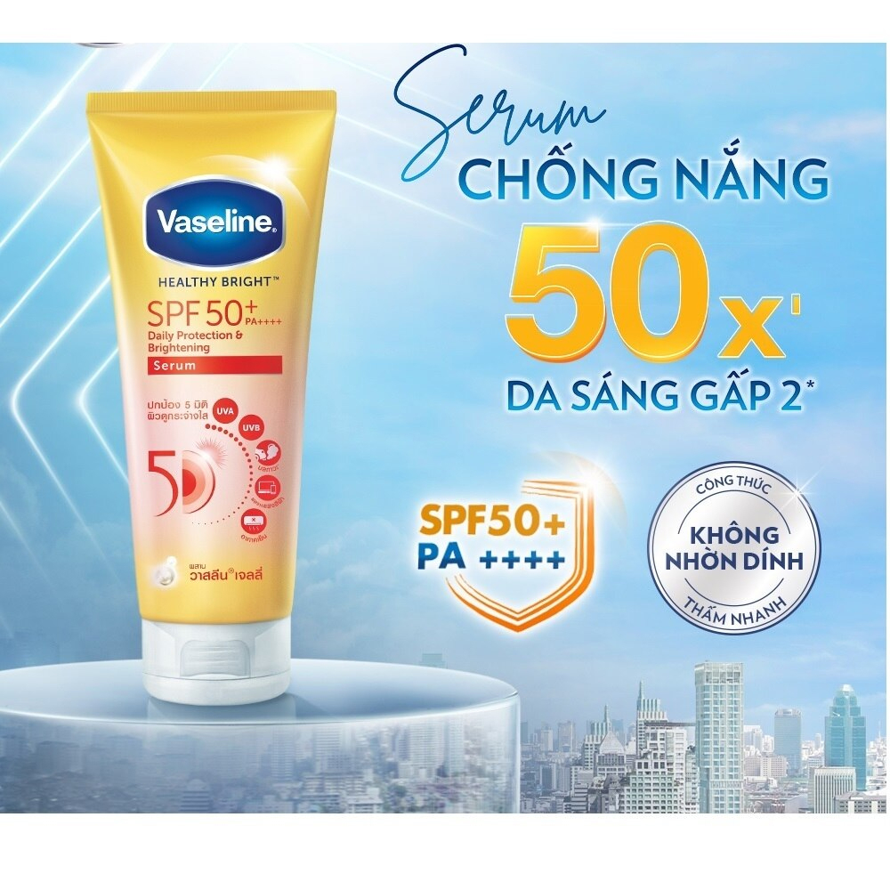 Tinh Chất Chống Nắng Toàn Thân Vaseline Brightening Serum SPF50+ PA++++ 300ml