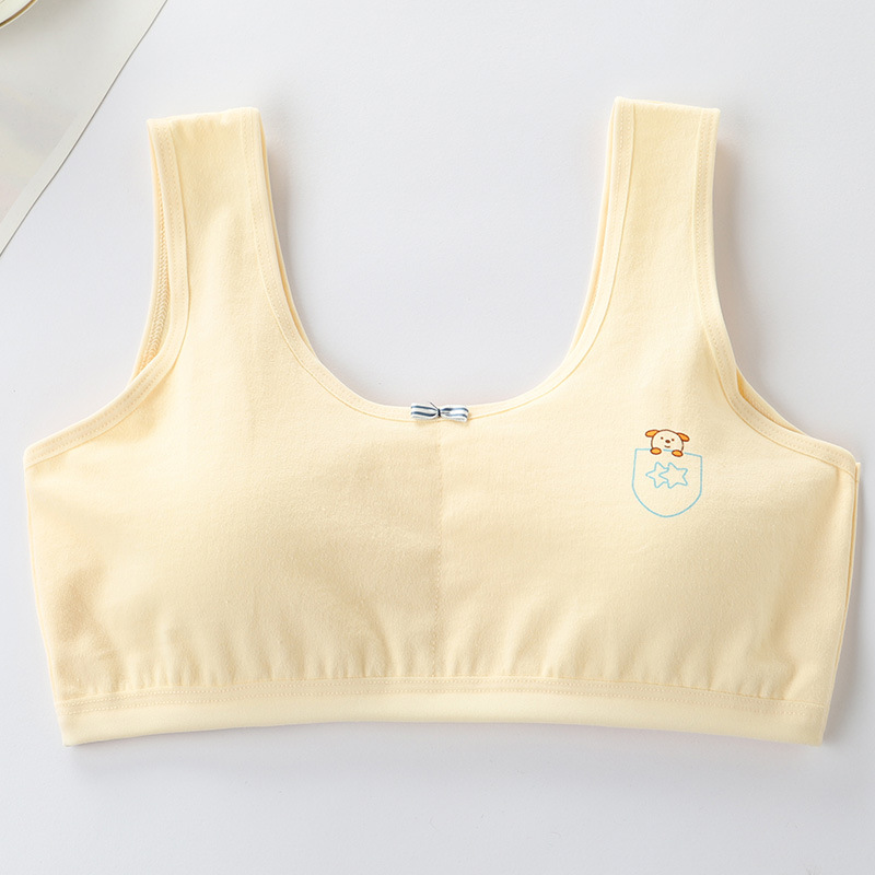 Hình ảnh Áo lá học sinh cấp 1 cấp 2 cấp 3 có mút mỏng chất cotton mềm mại thoáng mát Lá Bralette A31