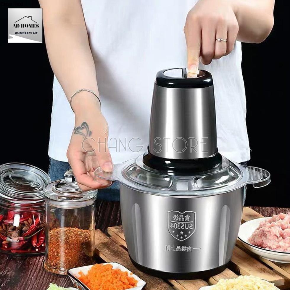 MÁY XAY THỊT ĐA NĂNG, CỐI XAY RAU CỦ, XAY THỊT, LƯỠI K INOX 304 2L Công Suất 250W