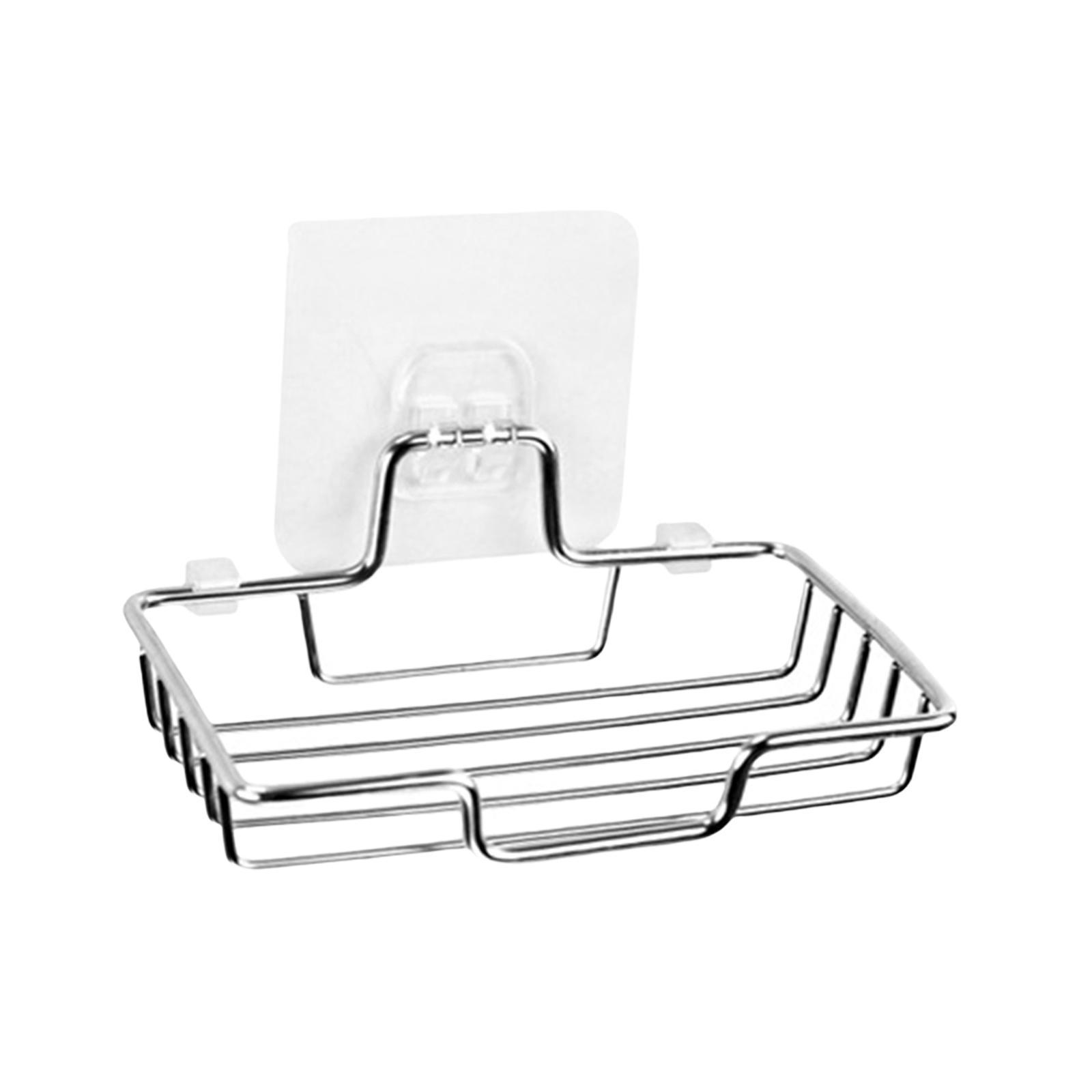 Soap Dish Self Adhesive Punch Free Wall Mount for Hotel Countertop Bathroom