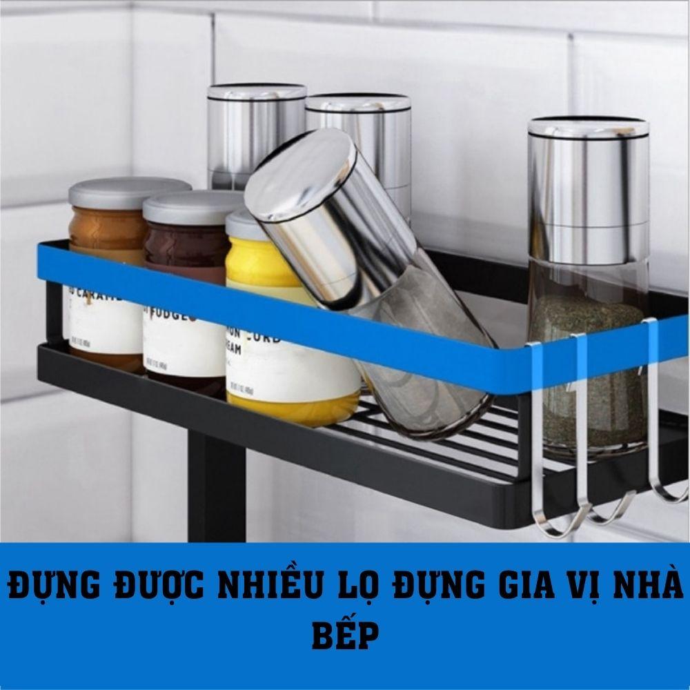 Kệ gia vị 2 tầng 3 tầng cao cấp đa năng để dao thớt nhà bếp thông minh để bàn ăn bằng sắt sơn tĩnh điện