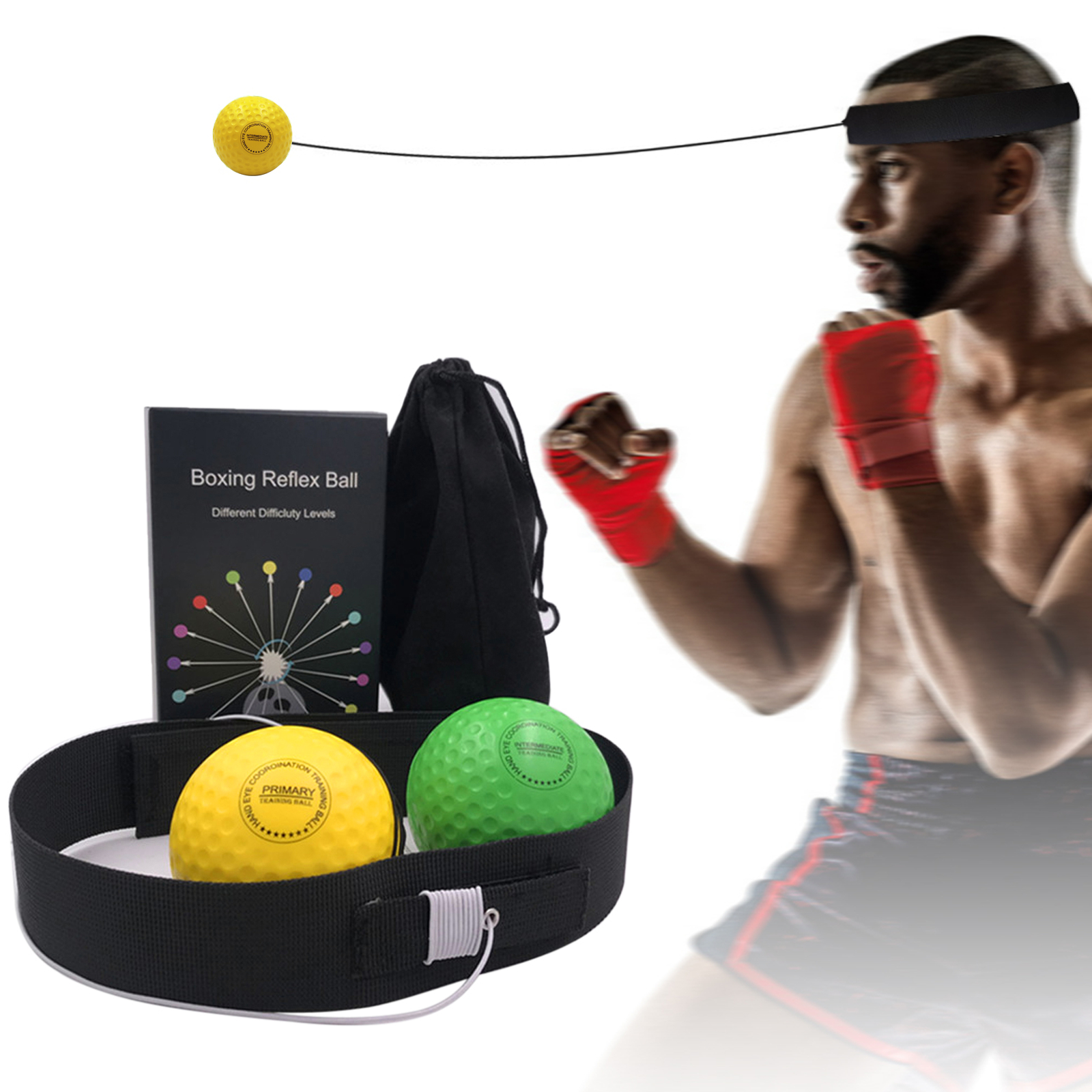 Bộ quả bóng tập luyện đấm lưng băng đô thể dục