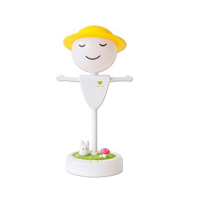 Đèn led để bàn hình chú bù nhìn rơm