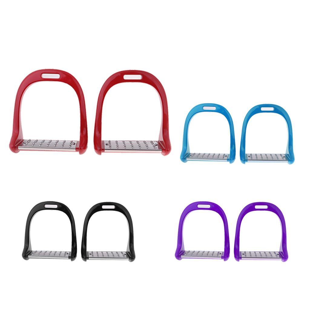 1Pair Horse Saddle English Stirrups Horse Riding - 4 color