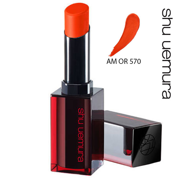 Son Shu Uemura Rouge Unlimited Amplified Matte AM OR 570 Màu Đỏ Cam (Chất Son Lì Có Dưỡng)