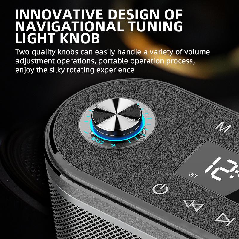 Loa Bluetooth di động ngoài trời W-king-h10s công suất 80W âm lượng lớn Micrô nhảy vuông di động hát karaoke âm thanh công suất lớn Màu sắc: Đen