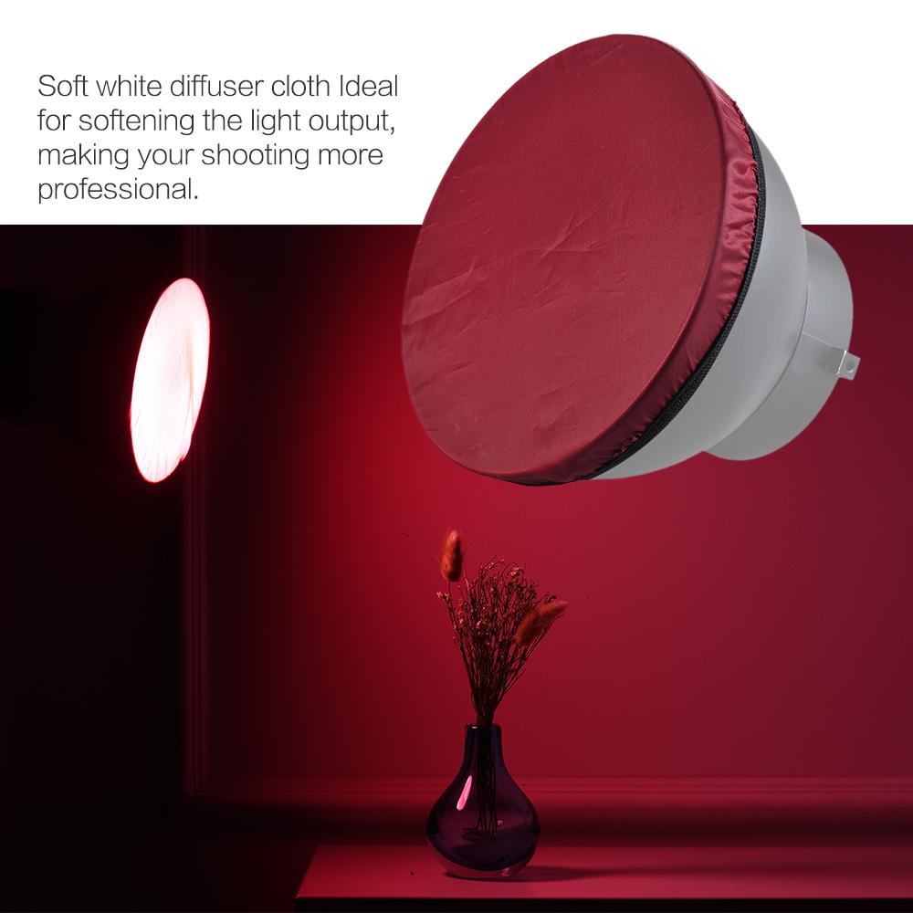 Bộ vải khuếch tán ánh sáng mềm cho nhiếp ảnh 7 "180mm Tiêu chuẩn phản xạ ánh sáng nhấp nháy 5 màu / bộ