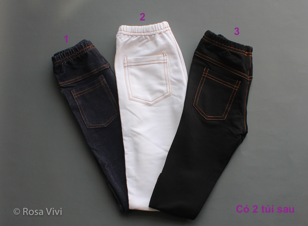 Quần legging giả jean có túi cho trẻ em