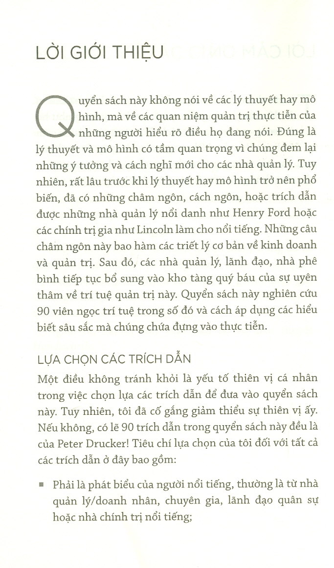 Trí Tuệ Quản Trị Từ Những Doanh Nhân Và Nhà Quản Trị Hàng Đầu Thế Giới