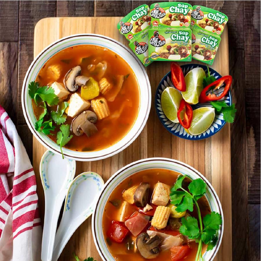 Lốc 12 Hộp Viên Gia Vị Súp Chay Ông Chà Và 75g (Vegetable Soup Cubes)