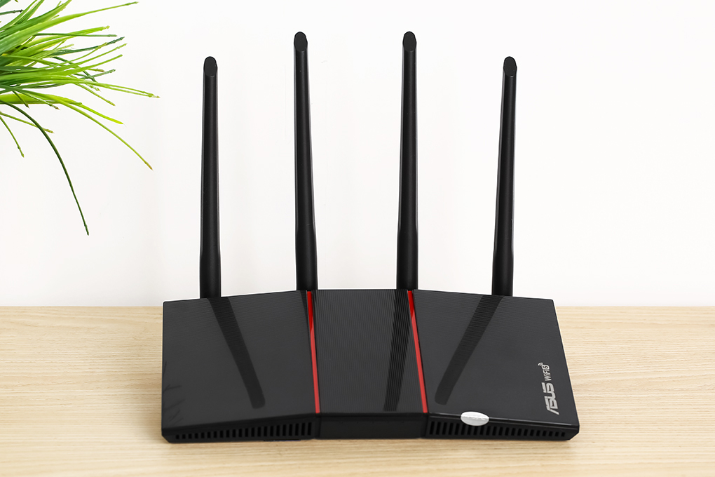 Bộ Phát Sóng Wifi Router Chuẩn Wifi 6 Băng Tần Kép Asus AX55 Đen - Hàng chính hãng