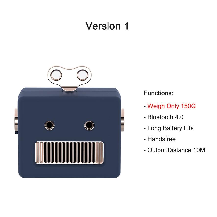 Loa 3Life Mini hình rô bốt hoạt hình âm thanh trầm kết nối bluetooth có mic dùng cho cuộc gọi rảnh tay Hàng nhập khẩu