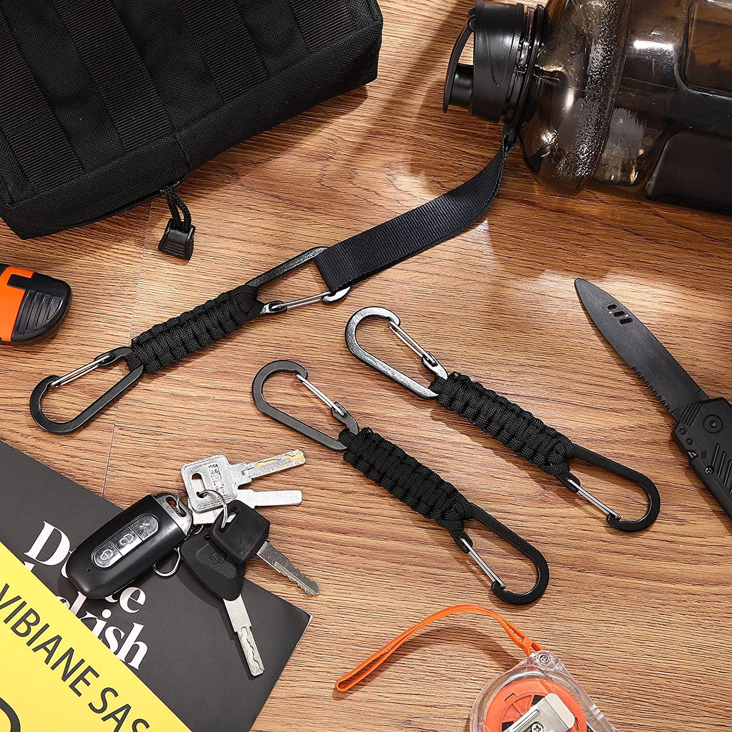 Móc Khóa Bện Dây Kẹp Chìa Khóa Móc Khóa Kẹp Bình Nước Chìa Khóa Ba Lô Dụng Cụ