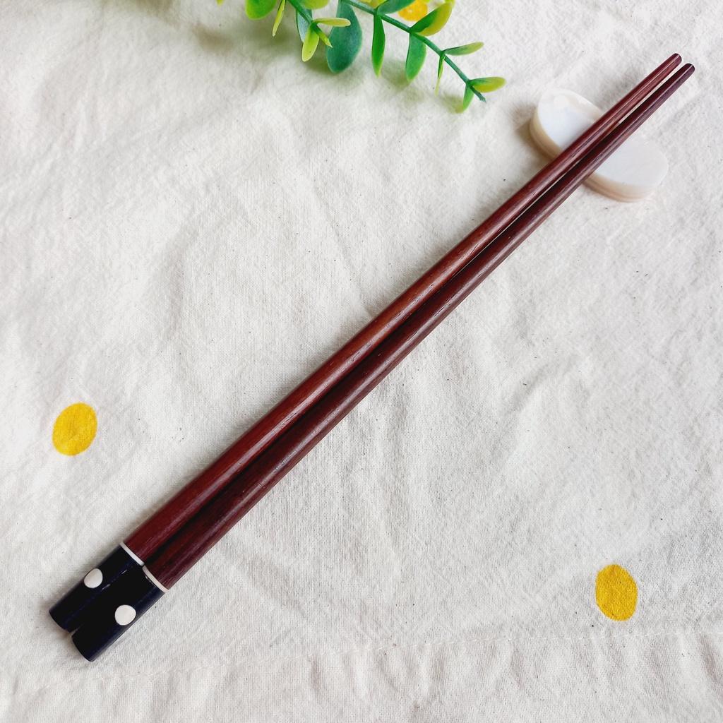 Đũa Gỗ Trắc Đỏ Khảm Trai Cỡ 24cm, Đũa Ăn Cơm, Chụp Ảnh Decor Của Craft Closet